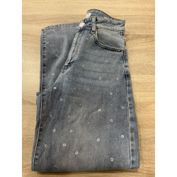 Jeans barrel oeillets