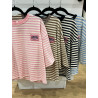 T-shirt rayé AMOUR manches courtes
