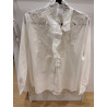 Chemise col victorien broderie anglaise blanche