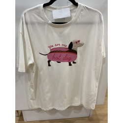 T-shirt Teckel HOT DOG