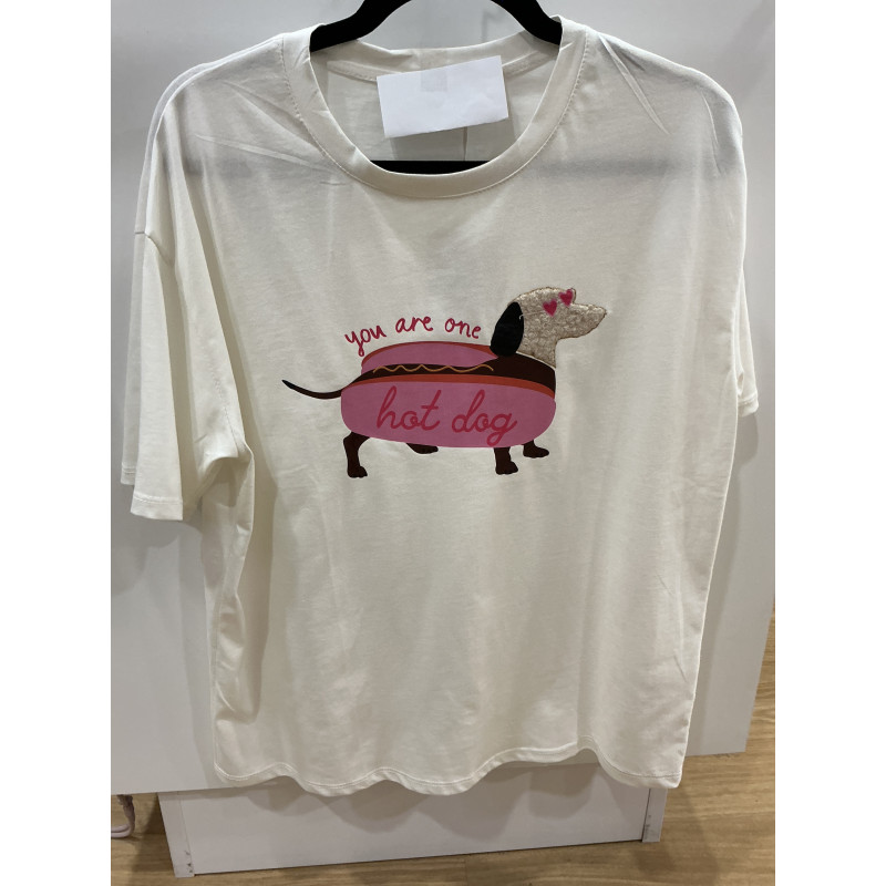 T-shirt Teckel HOT DOG