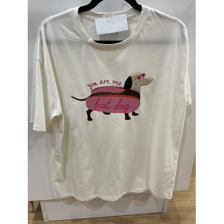 T-shirt Teckel HOT DOG