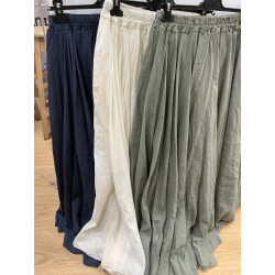 Jupe longue voile de coton
