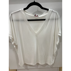 T-shirt uni colV blanc