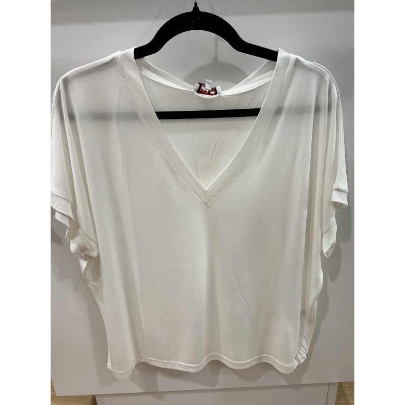 T-shirt uni colV blanc