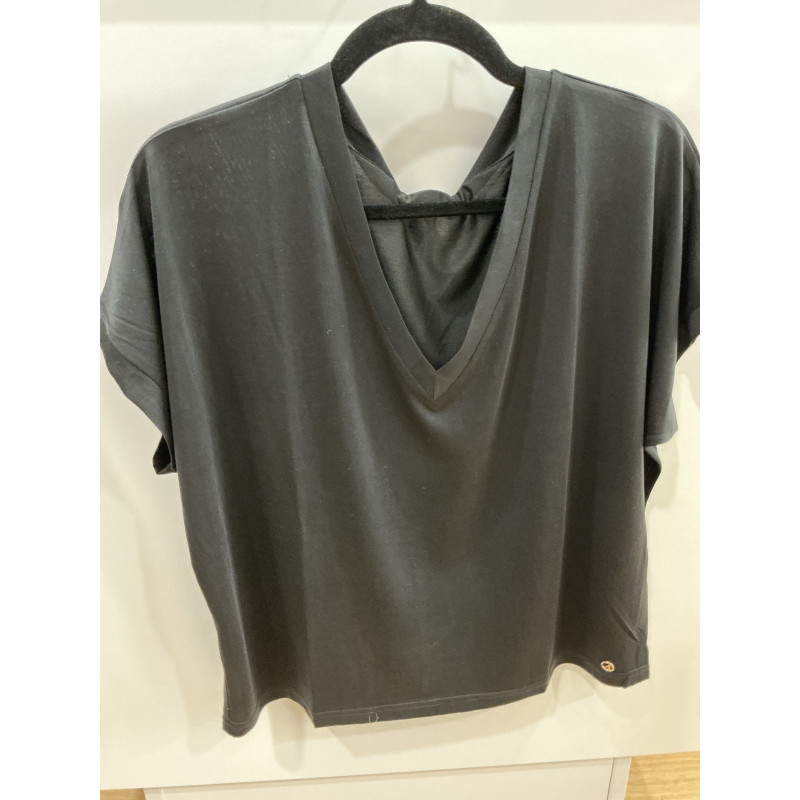 T-shirt uni colV noir