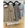 T-shirt rayé AMOUR manches courtes