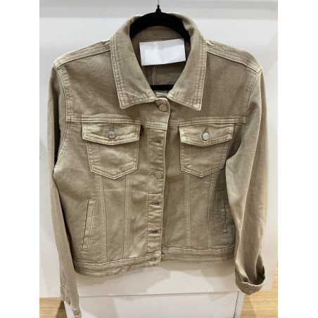 Veste en jeans beige