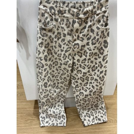 Pantalon barrel léopard