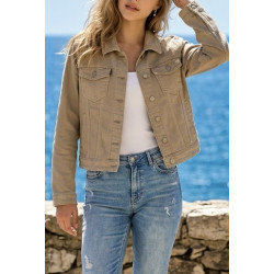 Veste en jeans beige