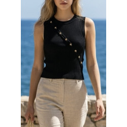 Débardeur Palmiers noir