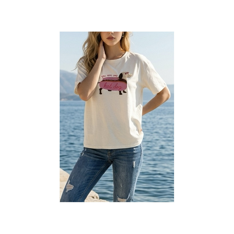T-shirt Teckel HOT DOG