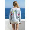 T-shirt sweat rayé bleu  WEEK END