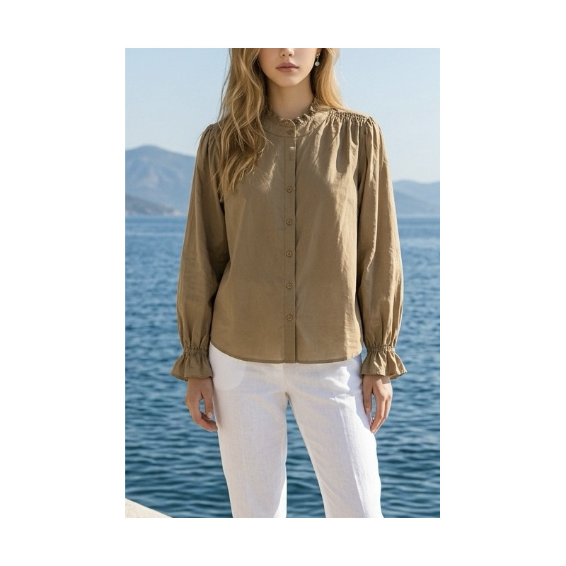 Chemise Kim camel