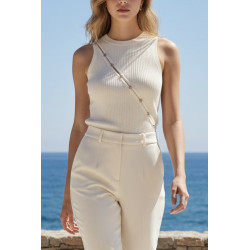 Débardeur Palmiers écru